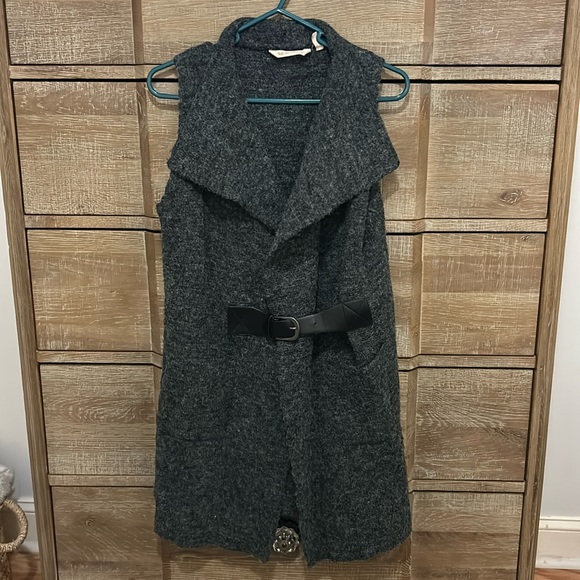 Soft Surroundings Wool Belted Sweater - Picture 1 of 6